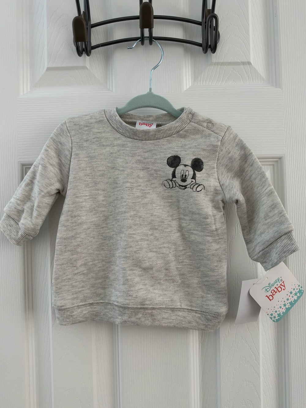 Disney Baby Mickey Mouse Gray Long Sleeve Sweatshirt